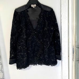 Black sequined blazer